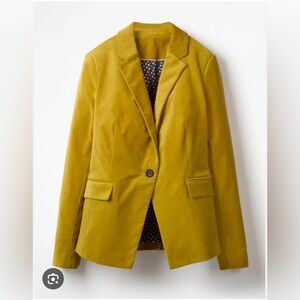 NWT Boden Velvet Longline Blazer Hot Mustard size 8 Regular